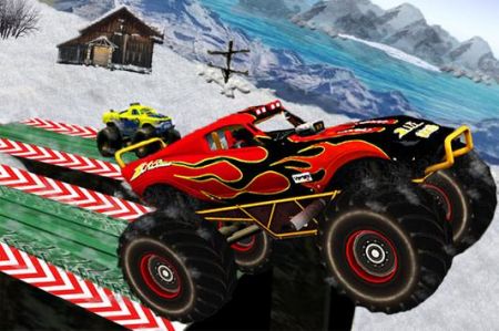 雪地奔驰卡车游戏安卓版(Monster Truck Snow Stunt Racing)图片1