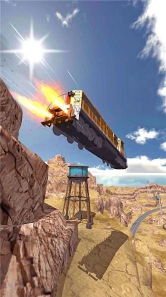 火车坡道跳跃游戏安卓版（Train Ramp Jumping）图片1