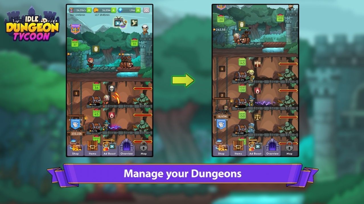 空闲地牢大亨游戏安卓版(Idle Dungeon Tycoon)图片2