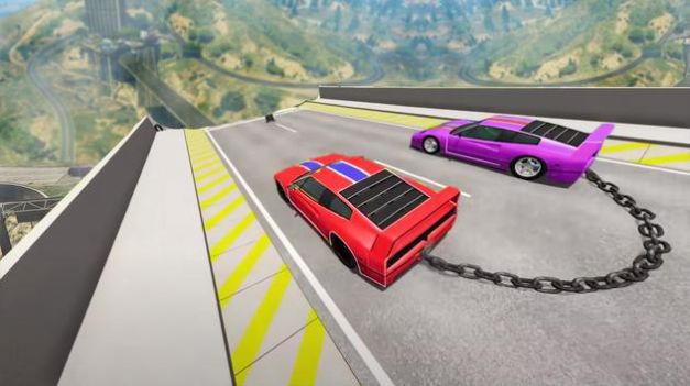 疯狂的链式汽车司机游戏最新版图片1