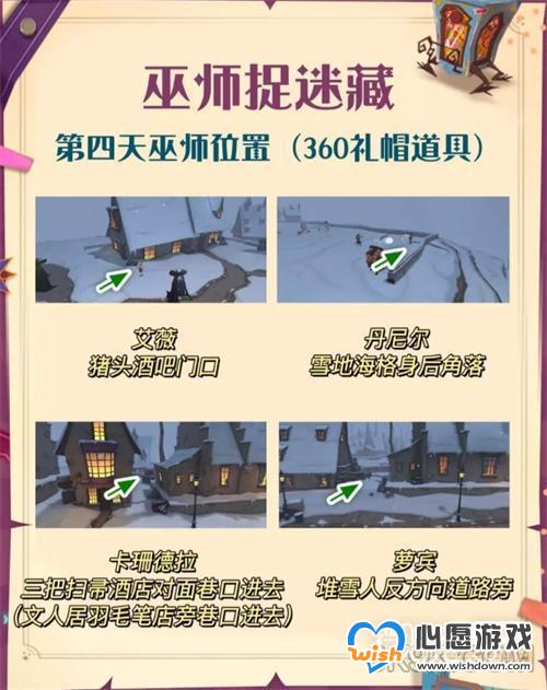 《哈利波特魔法觉醒》整蛊捉迷藏第四天巫师位置一览