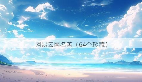 网易云网名苦有哪些