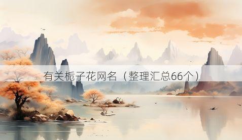 有关栀子花网名有哪些