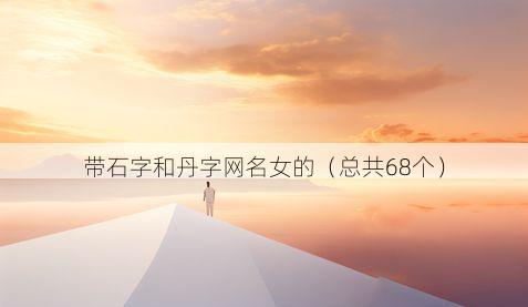 带石字和丹字网名女的有哪些