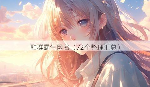 酷群霸气网名有哪些