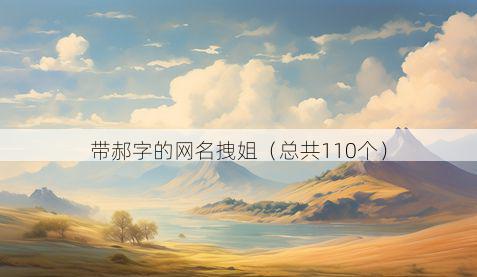带郝字的网名拽姐有哪些