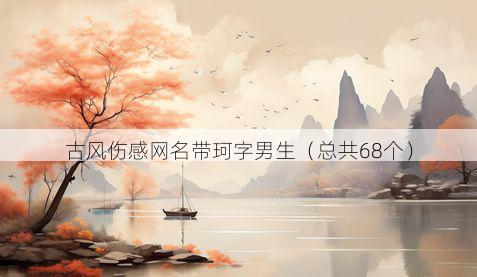 古风伤感网名带珂字男生有哪些