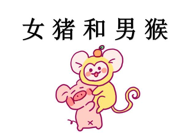 女猪和男猴配吗