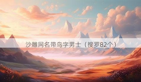 沙雕网名带鸟字男士有哪些