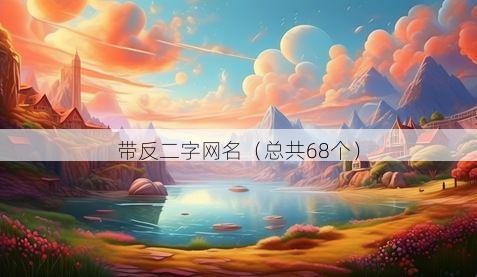 带反二字网名有哪些