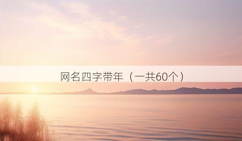 网名四字带年有哪些