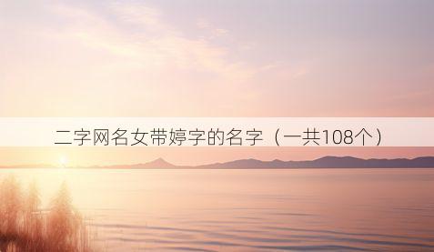 二字网名女带婷字的名字有哪些