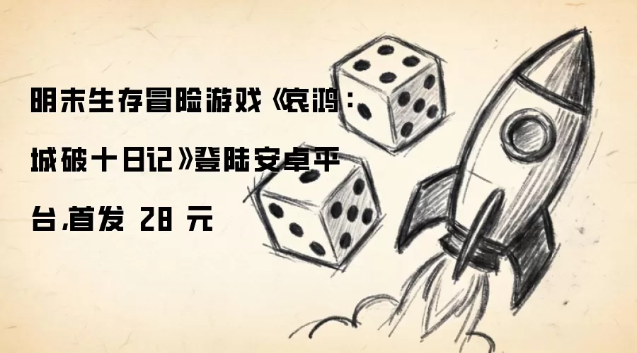明末生存冒险游戏《哀鸿：城破十日记》登陆安卓平台，首发 28 元