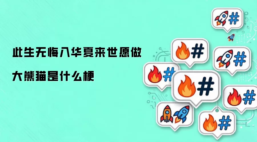 此生无悔入华夏来世愿做大熊猫是什么梗