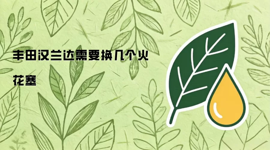 丰田汉兰达需要换几个火花塞