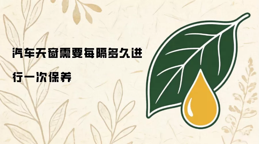 汽车天窗需要每隔多久进行一次保养