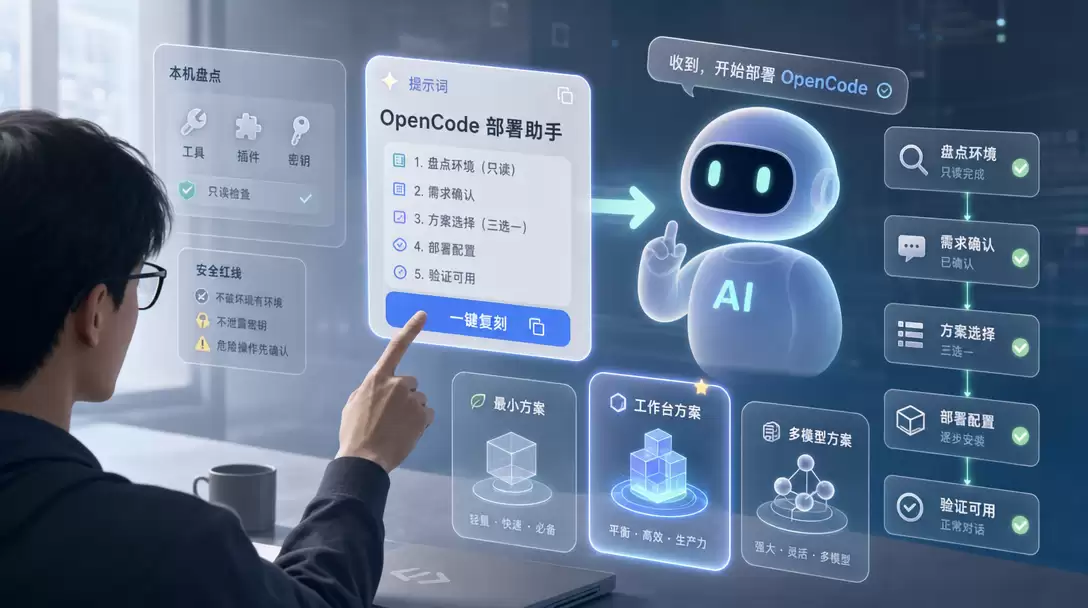 OpenCode 安装配置完整教程：Claude Code 和 Codex 的第三条后路