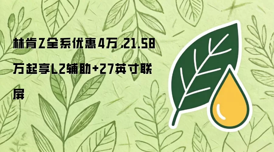 林肯Z全系优惠4万，21.58万起享L2辅助+27英寸联屏