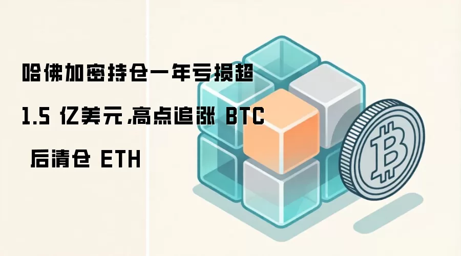 哈佛加密持仓一年亏损超 1.5 亿美元，高点追涨 BTC 后清仓 ETH