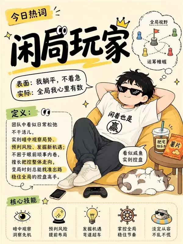 网络热词 “闲局玩家”：当代青年对抗内卷的松弛智慧