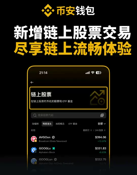 币安wallet怎么买美股