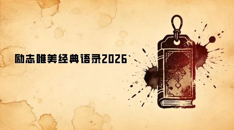 励志唯美经典语录2026