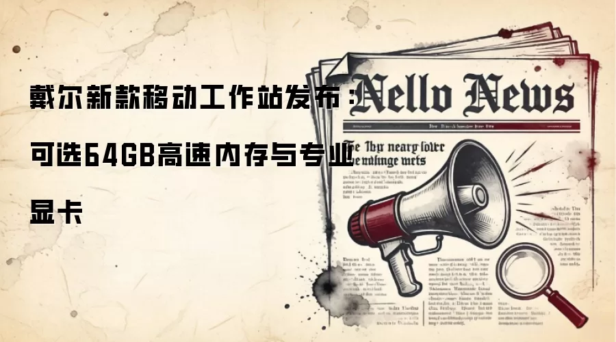戴尔新款移动工作站发布:可选64GB高速内存与专业显卡