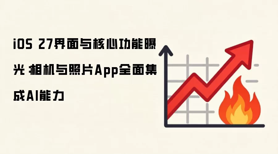 iOS 27界面与核心功能曝光:相机与照片App全面集成AI能力