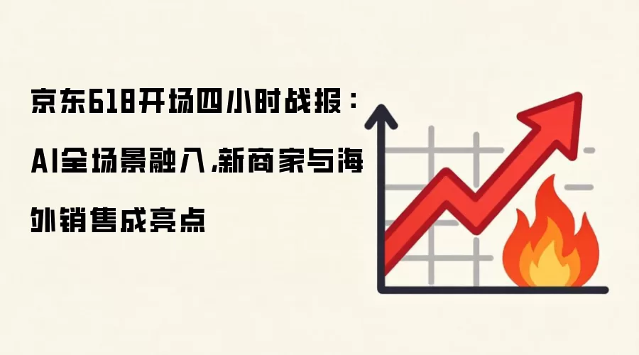 京东618开场四小时战报：AI全场景融入，新商家与海外销售成亮点
