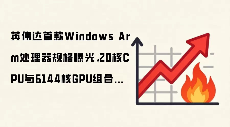 英伟达首款Windows Arm处理器规格曝光,20核CPU与6144核GPU组合亮相