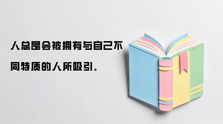 人总是会被拥有与自己不同特质的人所吸引。