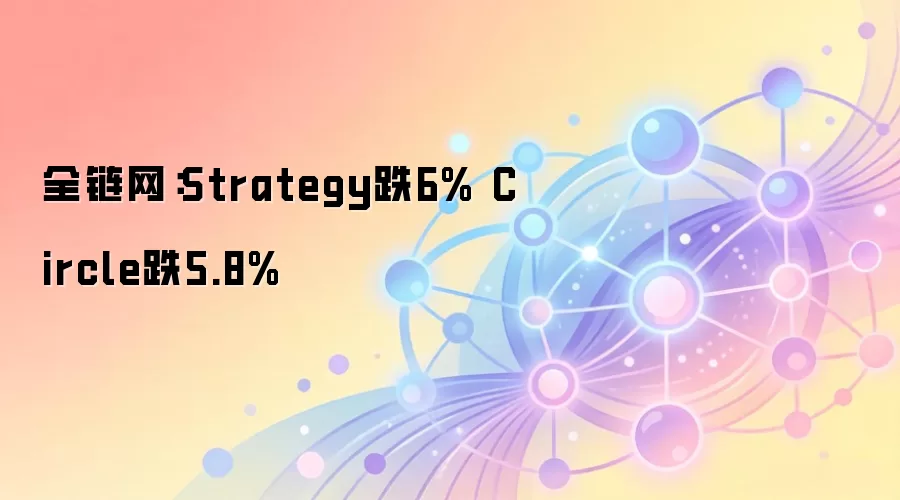 全链网：Strategy跌6% Circle跌5.8%