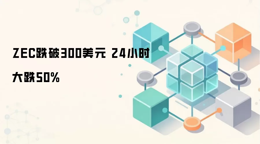ZEC跌破300美元 24小时大跌50%