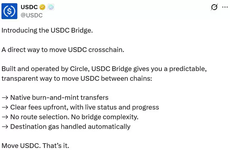 Circle USDC桥：原生跨链转账新篇