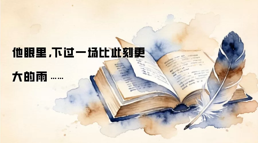 他眼里,下过一场比此刻更大的雨……