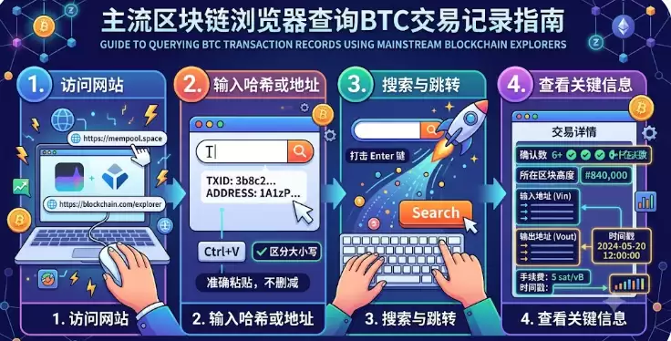 BTC链上交易记录查询教程2026最新图文版
