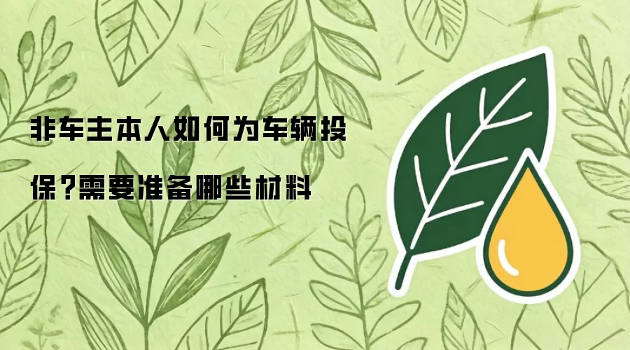 非车主本人如何为车辆投保？需要准备哪些材料