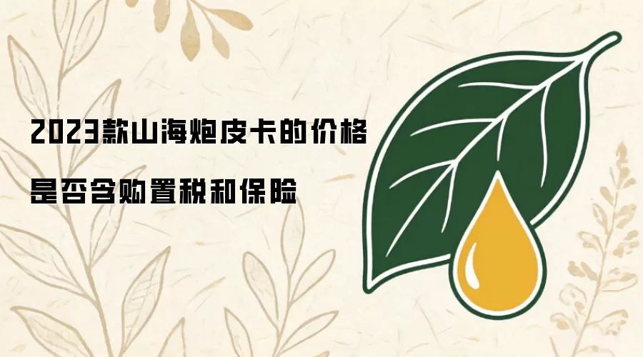 2023款山海炮皮卡的价格是否含购置税和保险