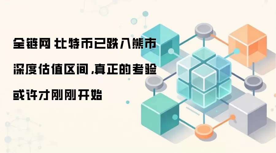全链网：比特币已跌入熊市深度估值区间，真正的考验或许才刚刚开始