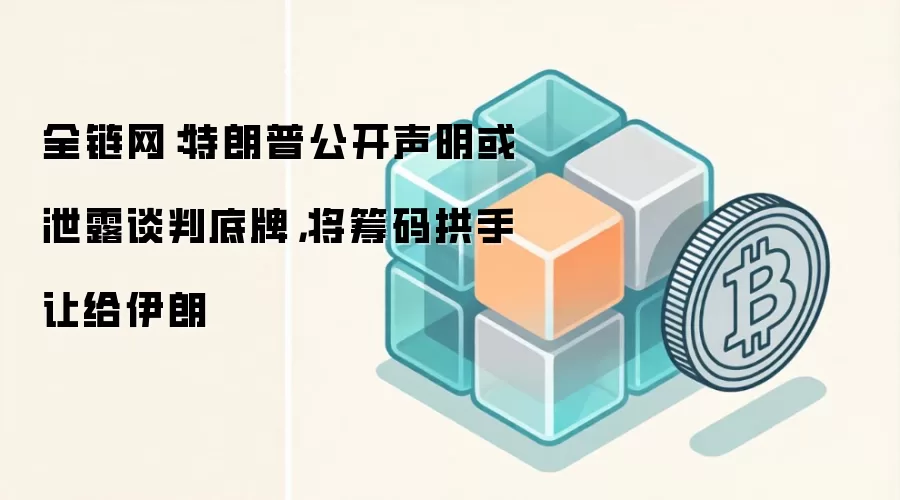 全链网：特朗普公开声明或泄露谈判底牌，将筹码拱手让给伊朗