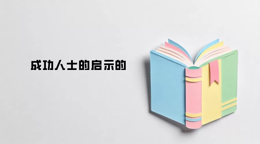 成功人士的启示的