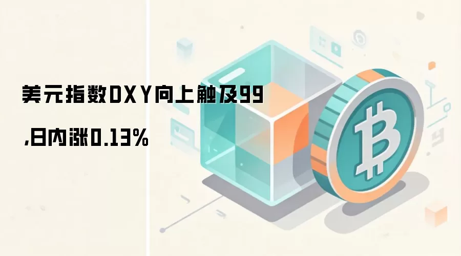 美元指数DXY向上触及99，日内涨0.13%