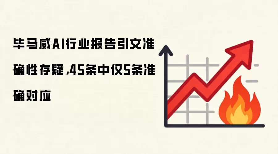 毕马威AI行业报告引文准确性存疑，45条中仅5条准确对应