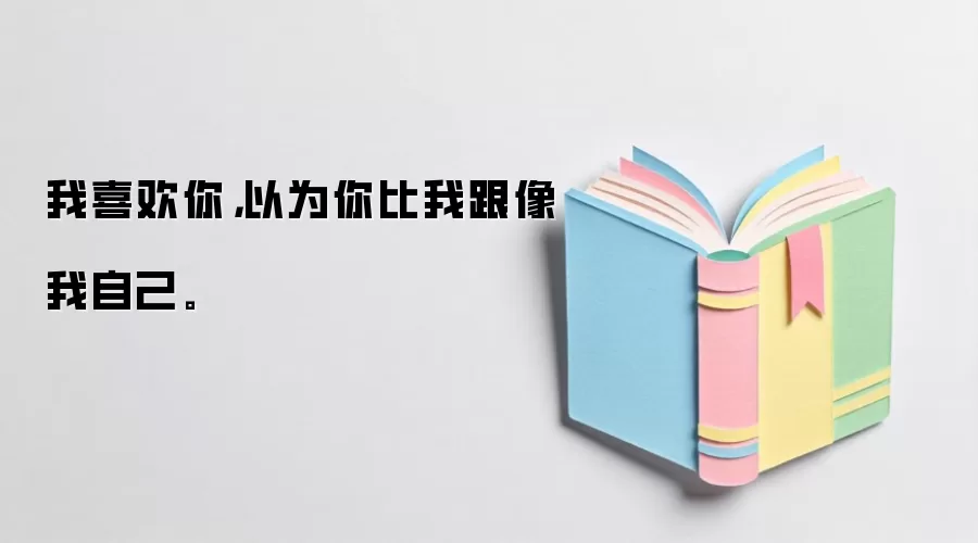 我喜欢你，以为你比我跟像我自己。