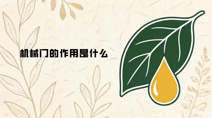 机械门的作用是什么