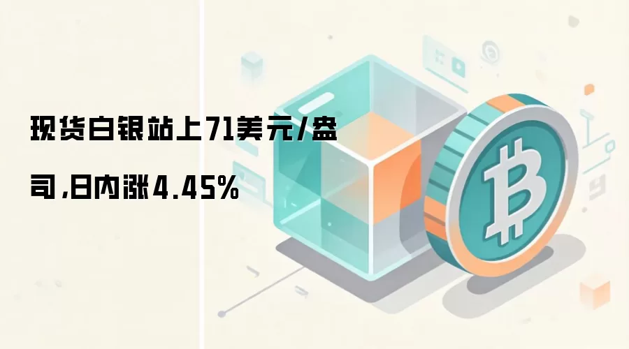 现货白银站上71美元/盎司,日内涨4.45%