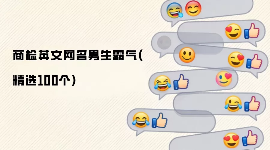 商检英文网名男生霸气(精选100个)