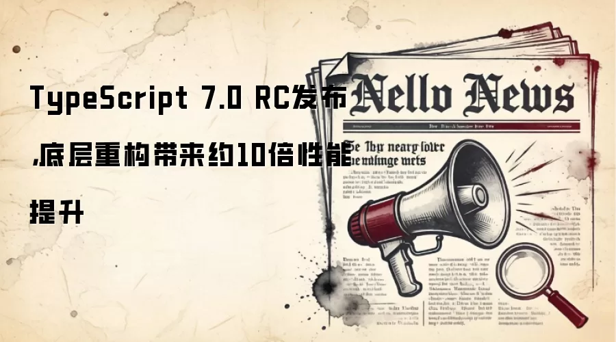 TypeScript 7.0 RC发布,底层重构带来约10倍性能提升