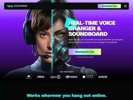 voicemod-使用我们的实时AI 变声器和音板表达自己