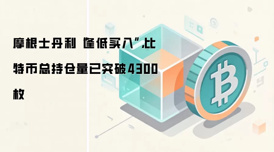 摩根士丹利“逢低买入”,比特币总持仓量已突破4300枚